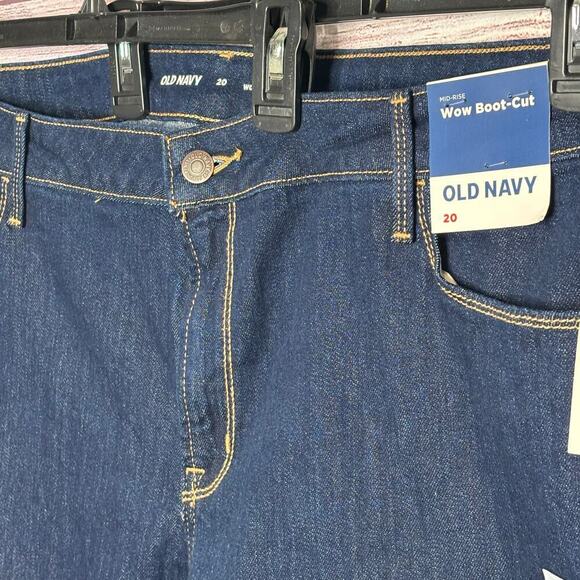 Old Navy Women's Wow Boot Cut Mid Rise Denim Jeans Size 20 Plus New - Picture 5 of 9